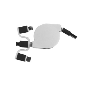 Cable d'alimentation USB type C, lightning, micro USB retractable 20