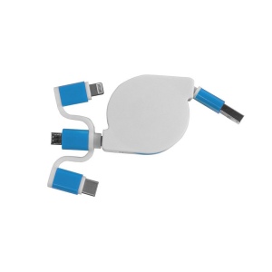 Cable d'alimentation USB type C, lightning, micro USB retractable 12