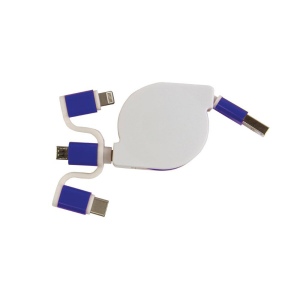 Cable d'alimentation USB type C, lightning, micro USB retractable 16