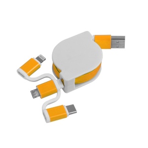 Cable d'alimentation USB type C, lightning, micro USB retractable 4