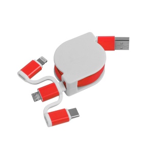 Cable d'alimentation USB type C, lightning, micro USB retractable 6
