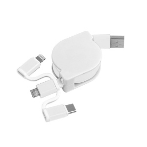 Cable d'alimentation USB type C, lightning, micro USB retractable 8