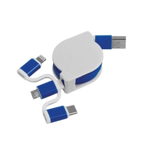 Cable d'alimentation USB type C, lightning, micro USB retractable 5