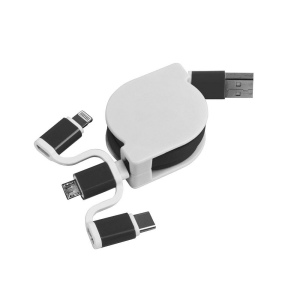Cable d'alimentation USB type C, lightning, micro USB retractable 7