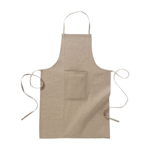 Tablier long en coton recycle avec poche frontale 3