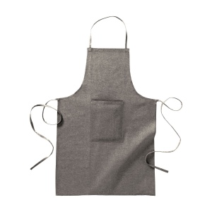 Tablier long en coton recycle avec poche frontale 7