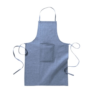 Tablier long en coton recycle avec poche frontale 4