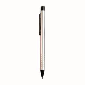 Stylo en aluminium avec clip en plastique noir 5