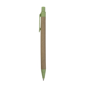 Stylo à déclic en papier recyclé avec détails en paille de blé (50%) et PP (50%) 7