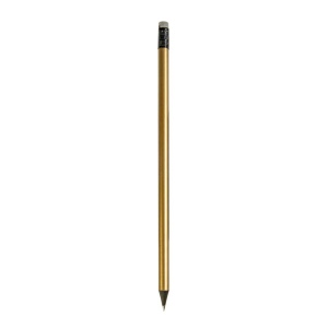 Crayon en bois avec mine en graphite, à section cylindrique, avec caoutchouc noire (trempé