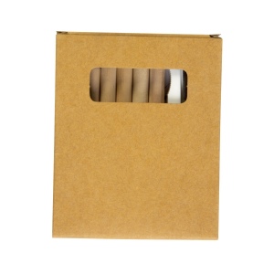 Set composé de 6 crayons en bois, taille-crayon en plastique et album, dans une boite 3