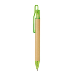 Stylo à déclic en papier recyclé avec détails plastique 8