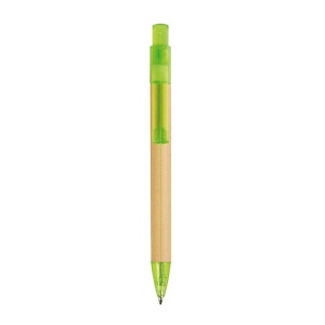 Stylo à déclic en papier recyclé avec détails plastique 2