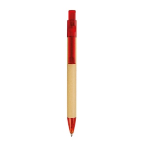 Stylo à déclic en papier recyclé avec détails plastique 6