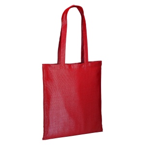 Shopper en polycoton brillant 38x42 cm, anses longues 5
