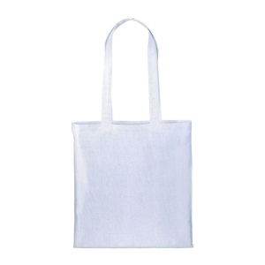 Shopper en polycoton brillant 38x42 cm, anses longues 7
