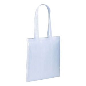 Shopper en polycoton brillant 38x42 cm, anses longues 8
