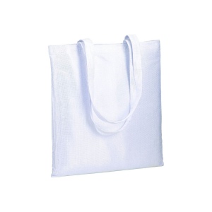 Shopper en polycoton brillant 38x42 cm, anses longues 3