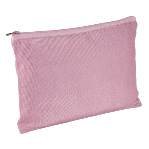 Beauty case en polycoton brillant avec fermeture éclair