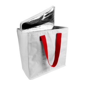 Sac isotherme en PP laminé 120 g/m2, anses colorées, fermeture éclair 17
