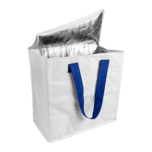 Sac isotherme en PP laminé 120 g/m2, anses colorées, fermeture éclair 8