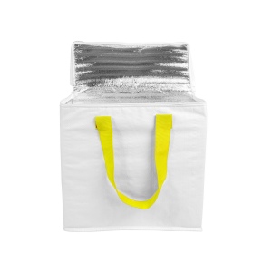 Sac isotherme en PP laminé 120 g/m2, anses colorées, fermeture éclair 12
