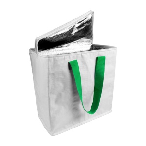 Sac isotherme en PP laminé 120 g/m2, anses colorées, fermeture éclair 14