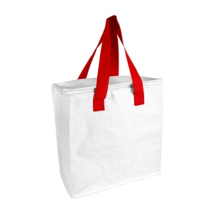 Sac isotherme en PP laminé 120 g/m2, anses colorées, fermeture éclair 5
