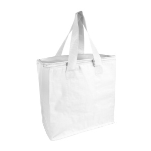 Sac isotherme en PP laminé 120 g/m2, anses colorées, fermeture éclair 6