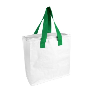 Sac isotherme en PP laminé 120 g/m2, anses colorées, fermeture éclair 4