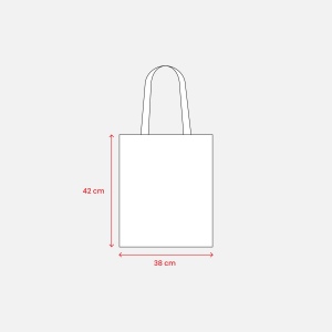 Shopper en coton recyclé 190 g/m2, anses longues, 38 X 42 cm 49