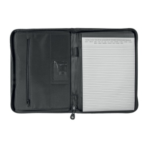 Pochette porte-documents en microfibre et simili cuir. Poche interne 3