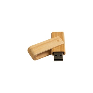 Clé USB 4 Gb pivotante en bamboo. Possibilité d'import sur demande à partir de 250 pièces 6