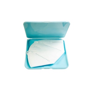 Etui porte-masque en PP avec traitement anti-bactérienne. ISO 22196 4