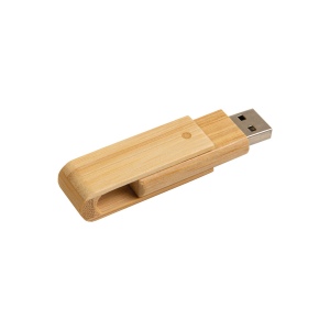 Clé USB 8 Gb pivotante en bamboo. Possibilité d'import sur demande à partir de 250 pièces 5
