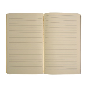 Carnet avec couverture en papier recyclé, feuilles à lignes, coloris ivoire, 50 p., 9X14 c 3