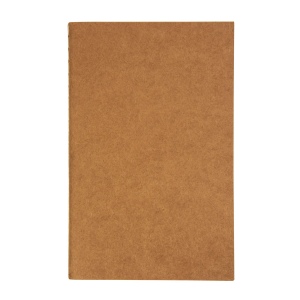 Carnet avec couverture en papier recyclé, feuilles à lignes, coloris ivoire, 50 p., 9X14 c