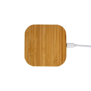 Socle de charge wireless en bambou  - Input 5V/2A , Output 5V/1A , Puissance de transmissi 3