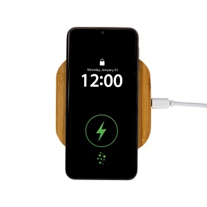 Socle de charge wireless en bambou  - Input 5V/2A , Output 5V/1A , Puissance de transmissi 4