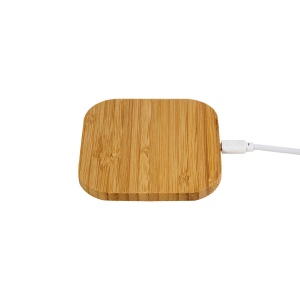Socle de charge wireless en bambou  - Input 5V/2A , Output 5V/1A , Puissance de transmissi 5
