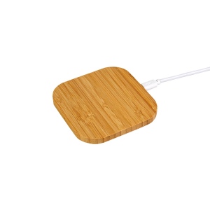 Socle de charge wireless en bambou  - Input 5V/2A , Output 5V/1A , Puissance de transmissi 2