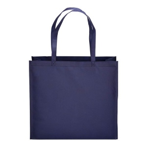 Tote-bag avec soufflet en R-pet   80g/m2, anses longues 7