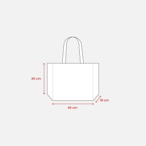 Tote-bag avec soufflet en R-pet   80g/m2, anses longues 16
