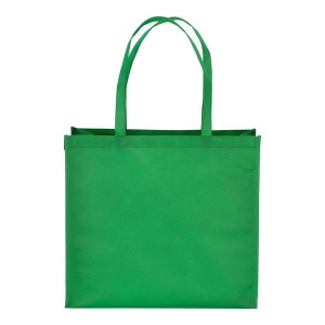 Tote-bag avec soufflet en R-pet   80g/m2, anses longues 9