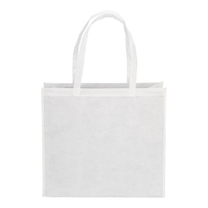 Tote-bag avec soufflet en R-pet   80g/m2, anses longues 15