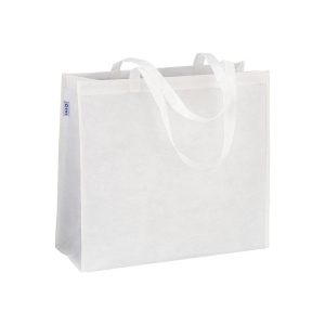 Tote-bag avec soufflet en R-pet   80g/m2, anses longues 6
