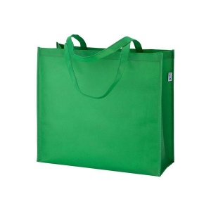 Tote-bag avec soufflet en R-pet   80g/m2, anses longues 3