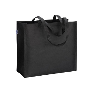 Tote-bag avec soufflet en R-pet   80g/m2, anses longues 5