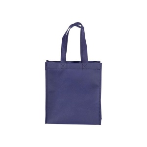 Tote-bag mini en R-pet 80 g/m2 avec soufflet, anses courtes 7