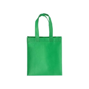 Tote-bag mini en R-pet 80 g/m2 avec soufflet, anses courtes 9